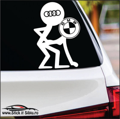 Audi vs BMW - Stickere Auto foto