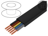 Cablu Neecranat H07VVH6-F 5G1.5mm2 450/750V Cu Negru