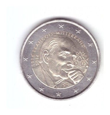 Moneda 2 euro Franta 2016 Francois Mitterrand, stare buna, curata foto