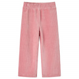 Pantaloni de copii din velur, roz, 92, vidaXL
