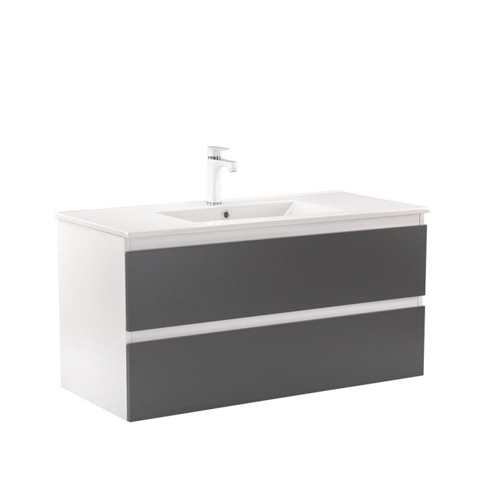 Dulap inferior Vario Forte 100 cu lavoar alb-antracit