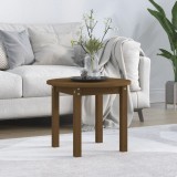Gossi masuta de cafea, maro miere, &Oslash; 55x45 cm, lemn masiv de pin