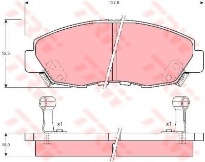 Set placute frana,frana disc HONDA CR-V I (RD) (1995 - 2002) TRW GDB894 foto