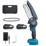 Cumpara ieftin Mini ferastrau cu lant Electric Rovo RV-MF, 6 inch, 24 V, 2000 mAh, 2 acumulatori inclusi, 2 lanturi, Chainsaw