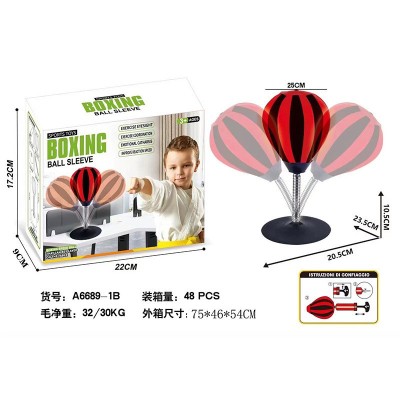 Household Taekwondo Sanda Boxing Gloves Boxing Target Boy Toys - Color: Desktop Boxing Set English Color Box Version foto