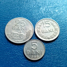 Moneda Romania 5,15,25 bani 1966