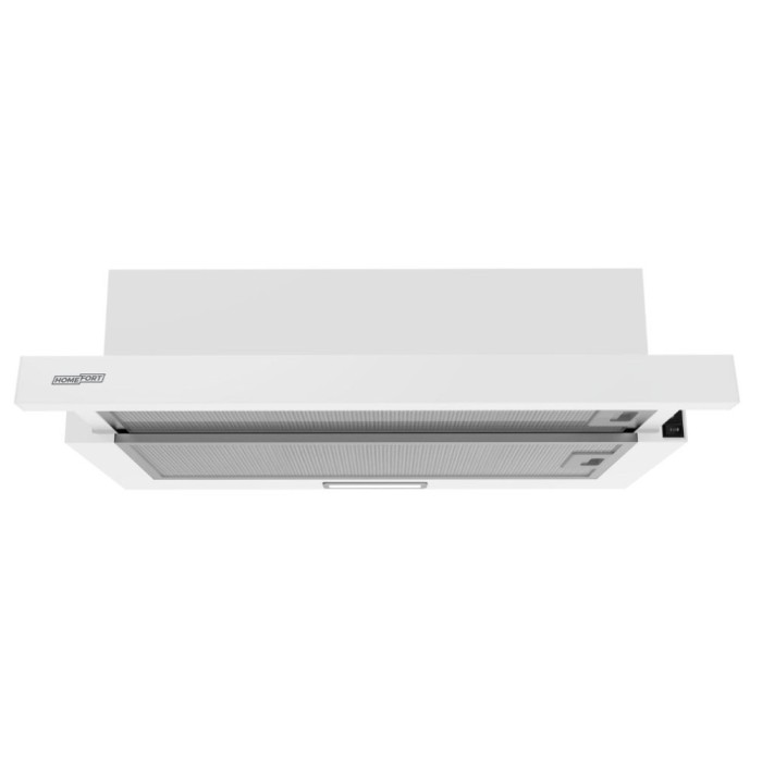 Hotă extractibilă HOMEFORT HPK611W, &icirc;ncorporată, iluminare LED, 1 motor, 408 m3/h, 54-66 dB, lățime 60 cm, B