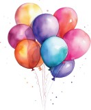 Cumpara ieftin Sticker decorativ, Baloane, Multicolor, 71 cm, 8441ST-3, Oem