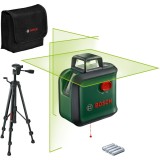 Nivela cu laser Bosch AdvancedLevel 360 Set 0603663BZ1, proiecteaza o linie orizontala la 360&deg; si 2 linii verticale si punct de verticala, cu autonive
