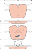 TRW GDB1674 COTEC set placute frana,frana disc