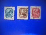 HOPCT LOT NR 251 BIS-LUNA PADURII 1955-3 TIMBRE VECHI-STAMPILAT-ROMANIA