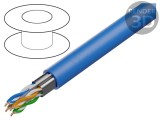 Cablu F/UTP 4x2x23AWG 6a s&acirc;rmă Cu LSZH albastru 72V