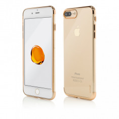 Husa Vetter pentru iPhone 8 Plus, 7 Plus, Clip-On Shiny Soft Series, Gold