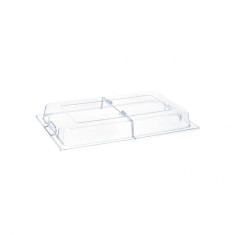 Capac prezentare rolltop GN 1/1, policarbonat - 533x328x(H)76 mm foto