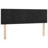 Cumpara ieftin Tablii de pat, negru, 144x5x78/88 cm, catifea
