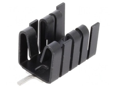 Radiator Extrudat U Negru 25.4mm 14.5mm 13.51mm 21K/W foto