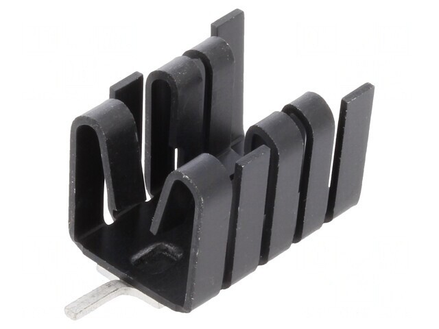 Radiator Extrudat U Negru 25.4mm 14.5mm 13.51mm 21K/W