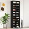 vidaXL Dulap Pantofi Stejar Negru 54x34x183 cm Lemn prelucrat 859378