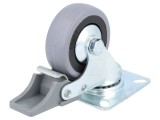 Roată de transport ELESA+GANTER RE.C7 50mm cu placă de montare, 350N sarcina, blocare torsionala