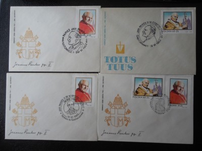 PAPA IOAN PAUL AL DOILEA-VIZITA IN POLONIA-7 FDC URI foto