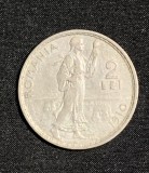 Moneda 2 lei 1910 argint