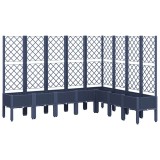 Cumpara ieftin Jardiniera de gradina cu spalier, albastru gri, 200x160x142 cm, PP