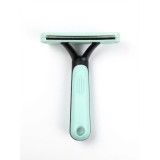 Perie de ingrijire pentru animale, Nunbell, L, cu buton de auto-curatare, verde