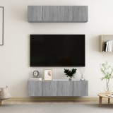 VidaXL Comode TV, 4 buc., gri sonoma, 60x30x30 cm, lemn prelucrat