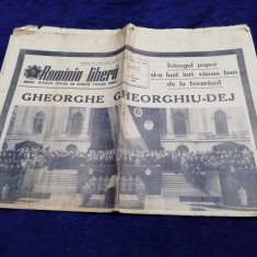 ZIARUL ROMANIA LIBERA 25 MARTIE 1965 MOARTEA LUI GHEORGHE GHEORGHIU DEJ