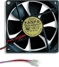 VENTILATOR GEMBIRD, pt sursa PC, 80 mm, 2000 rpm, &amp;quot;FANPS&amp;quot; (timbru verde 0.18 lei) foto