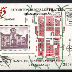 Spania 1991 - Expozitia Internationala Filatelica GRANADA `92, MNH