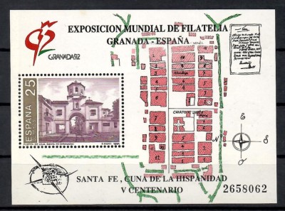 Spania 1991 - Expozitia Internationala Filatelica GRANADA `92, MNH foto