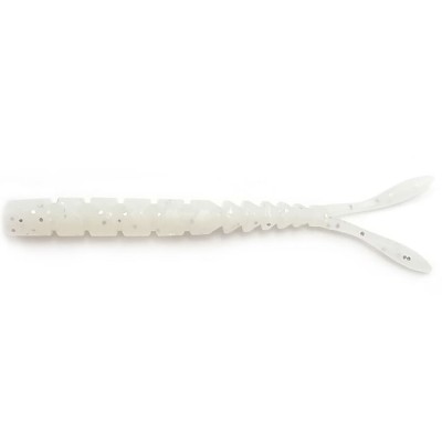 Grub Mustad Aji Micro Pilo, White Glow Glitter, 5cm, 15buc/pac foto