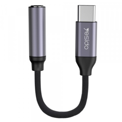 Adaptor Audio USB-C - 3.5mm Yesido YAU19, Negru foto