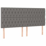 Cumpara ieftin Tablie de pat gri inchis 180x7x118/128 cm, material textil