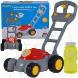 MAȘINĂ DE TUNS IARBA CU TROLLEY MAȘINĂ DE SĂPUN CU BUBURI PENTRU COPII, FUNCȚIONEAZĂ CU BATERII