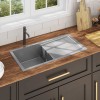 VidaXL Chiuvetă de bucătărie lucrată manual, oțel inoxidabil 145080