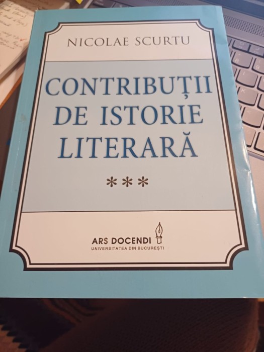 Nicolae Scurtu - Contribuții de istorie literară