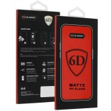 Folie de protectie Ecran Matte OEM pentru Apple iPhone 18 Pro, Sticla Securizata, Full Glue, 6D, Neagra
