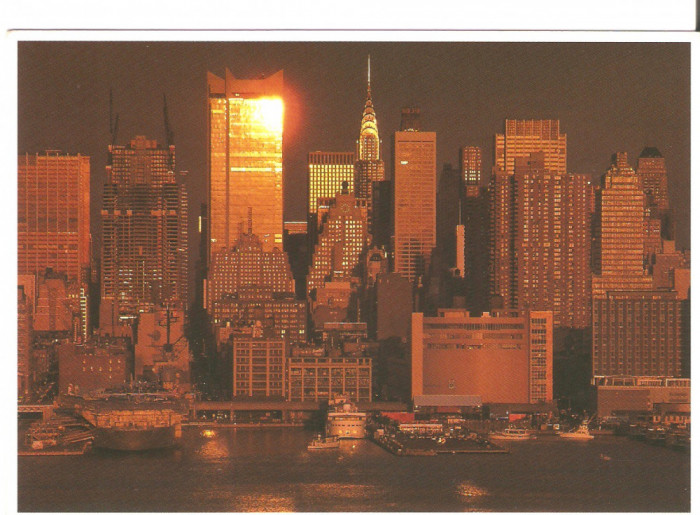 SUA NEW YORK CITY: WTC TWIN TOWERS EMPIRE STATE BUILDING UNUSED POSTCARD