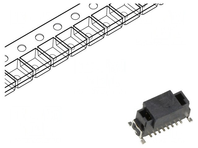 Conector PCB-PCB Tată 12 Pin 1.27mm SMT Archer Kontrol