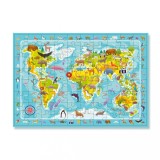 Puzzle - Harta animalelor lumii (80 piese), Dodo