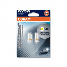 Set 2 becuri auto halogen Osram Diadem Chrome WY5W 5W 12V 2827DC-02B foto