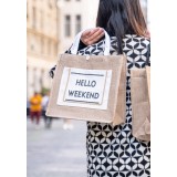 Geanta din iuta, HELLO WEEKEND