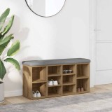vidaXL Bancă de pantofi stejar artizanal 102x32x50 cm lemn prelucrat 857626