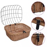 Cumpara ieftin Cos frontal bicicleta cu capac, 50x45x35 cm, salcie naturala