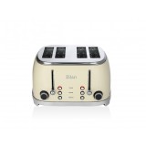 Prajitor de paine Retro Zilan ZLN1214, 4 felii de paine, 1500W, 6 trepte, dezghetare, reincalzire, picioruse antiderapante