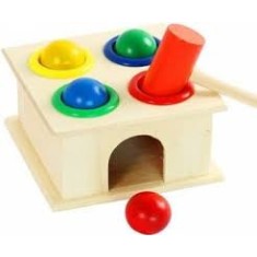 Jucarie Montessori - Ciocanel si bile, 7Toys