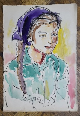 ION VERDES -ACUARELA 14, 1963 foto