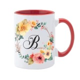 Cana m&acirc;ner roșu personalizata cu initiala B, INOVATIX&reg;️. 330ml